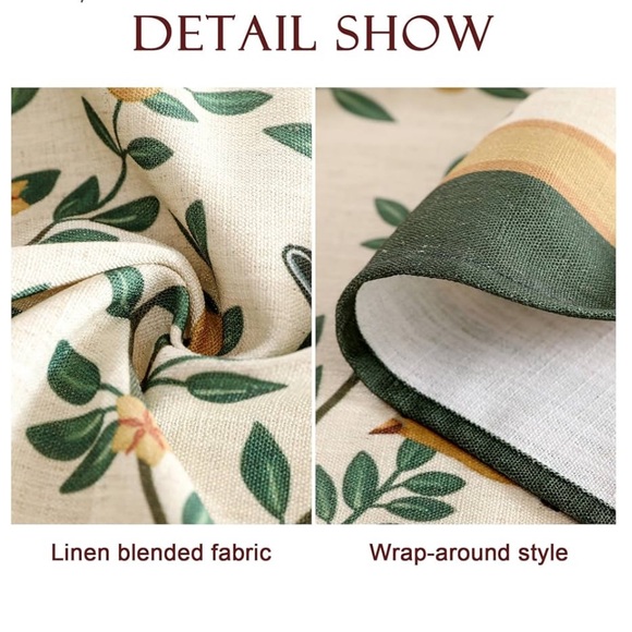 Patdrea Designer Floral Linen Table Cloth Round 67" - Picture 3 of 5